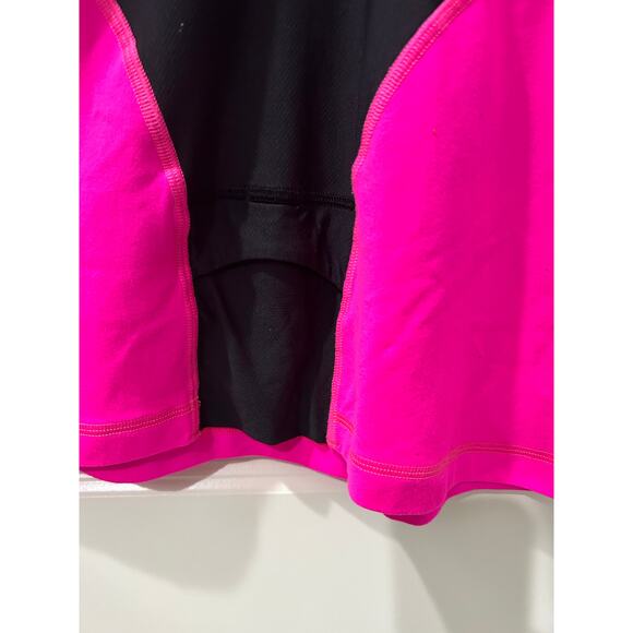 Lululemon Deep V-Neckline Raspberry Glo Light & Black Athletic Tank Top Size 6 - Picture 8 of 9